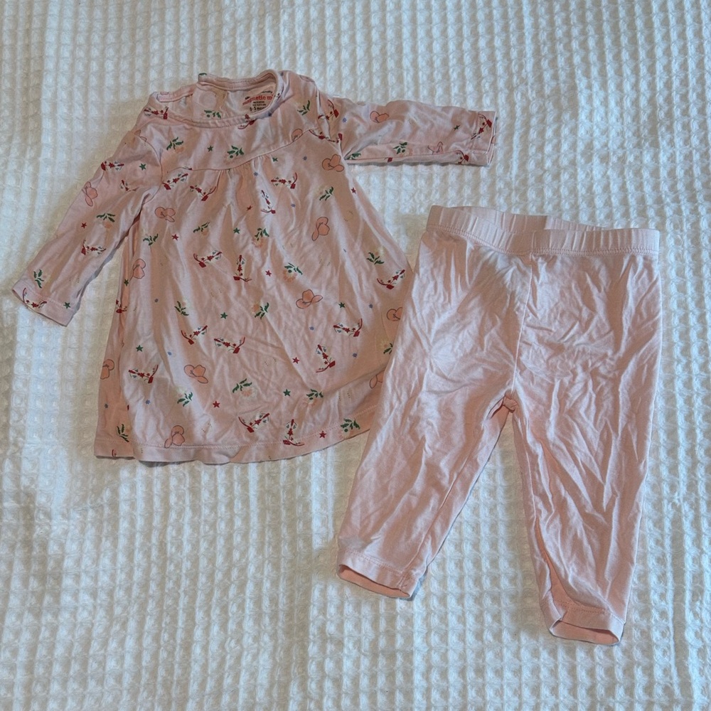 Magnetic Me Western Pink Two-Piece Baby Outfit